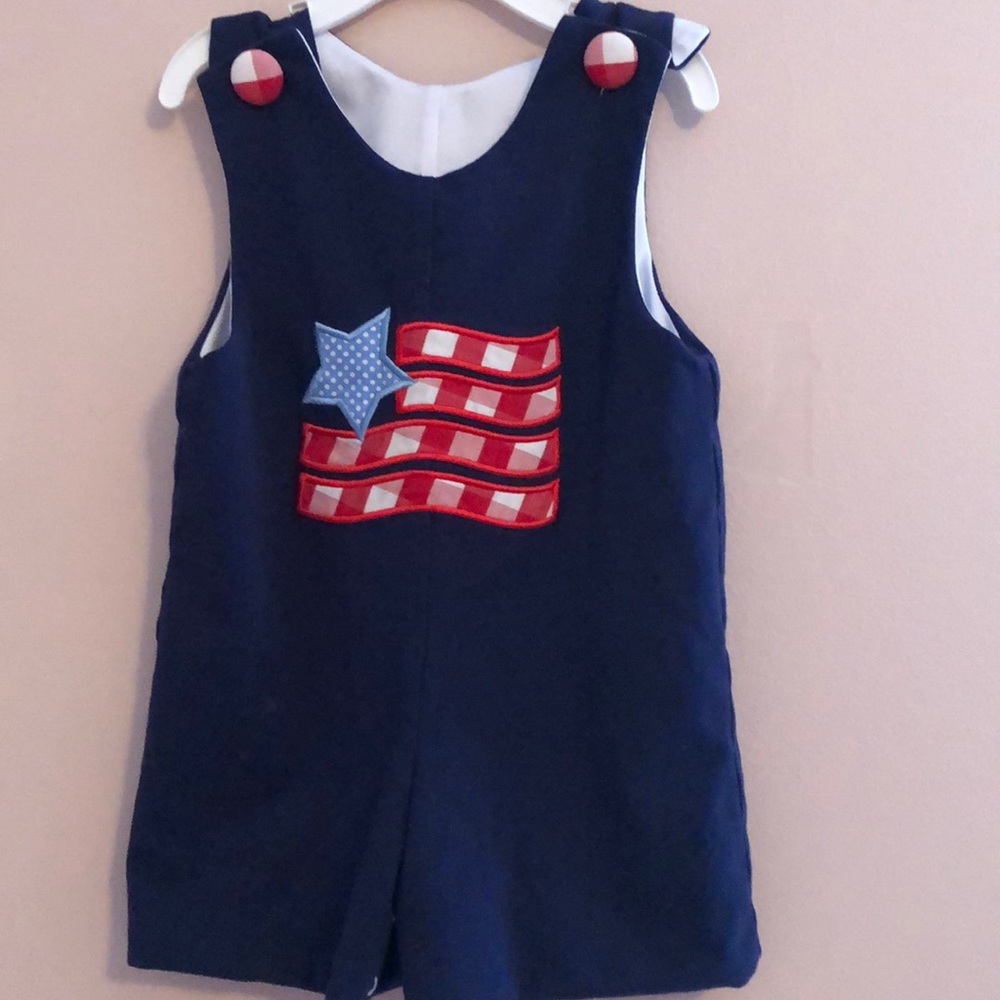 NBW Stitchy Fish 9M American Flag Navy Blue Jumper